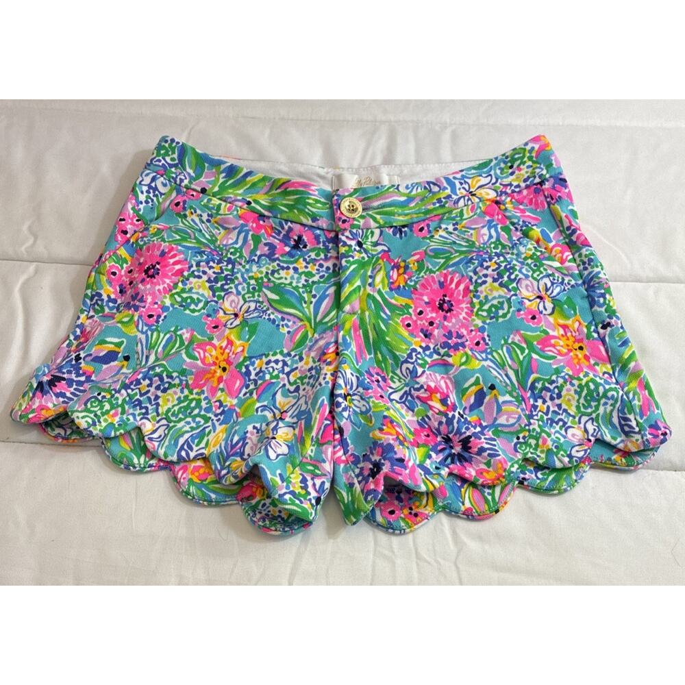 Lilly Pulitzer Women's Shorts Size 2 Pink Blue EUC